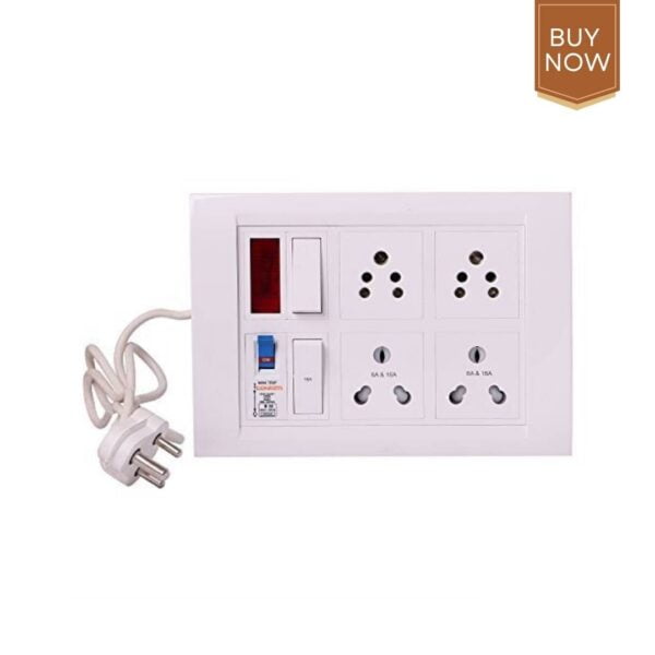 Indrico Electric Extension Board A A A With Two Switch White