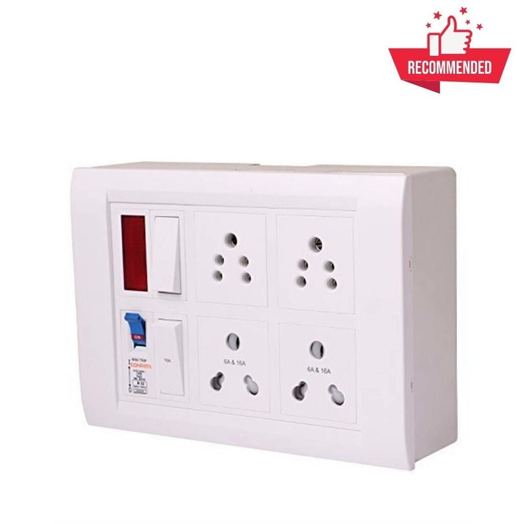 INDRICO® Power Strip Extension Multi Outlet Board Contains One Switch
