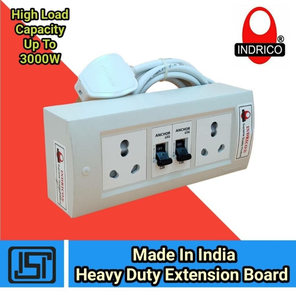 INDRICO Electric Extension Board with 15A/16A/20A Sockets and 16A/20A