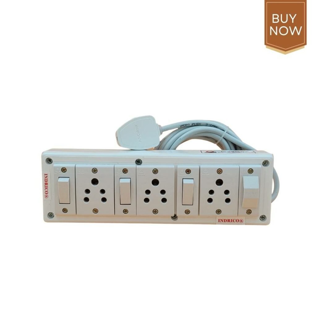 INDRICO Electrical Power Junction Box with Individual Switches Sockets ...