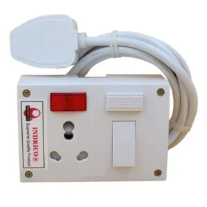 INDRICO 16a Heavy Duty Electric Extension Board with Switch White 240 Volt